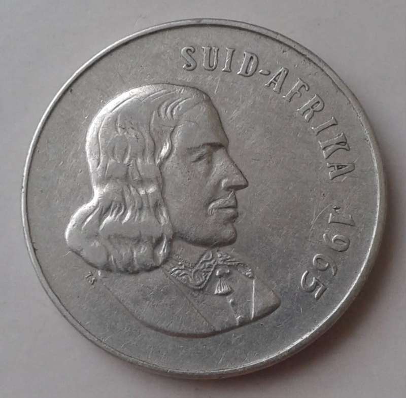 Scarce 1965 Afrikaans 50c circulation strike.
