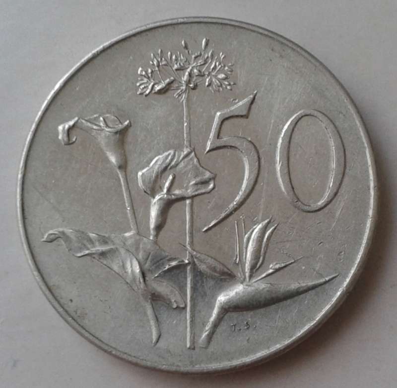 1965 Afrikaans 50c as per images (Details coin)