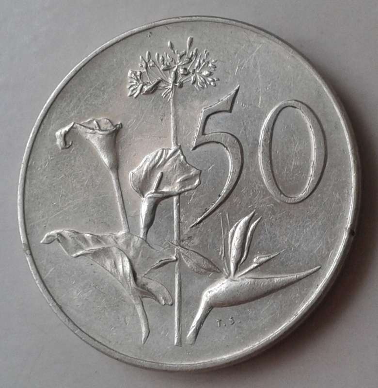 1965 Afrikaans 50c as per images.