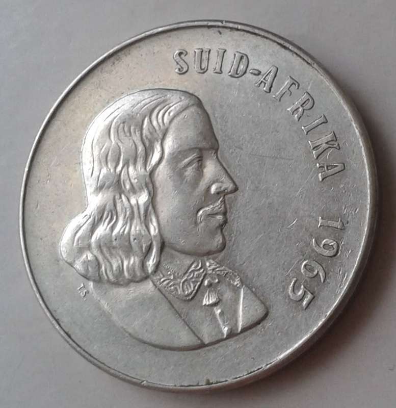 1965 Afrikaans 50c as per images.