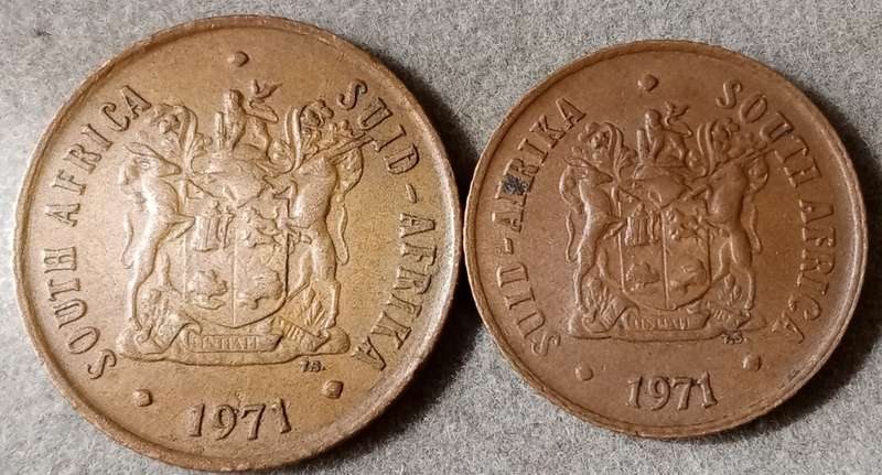 1971 Republic 2c and 1c set