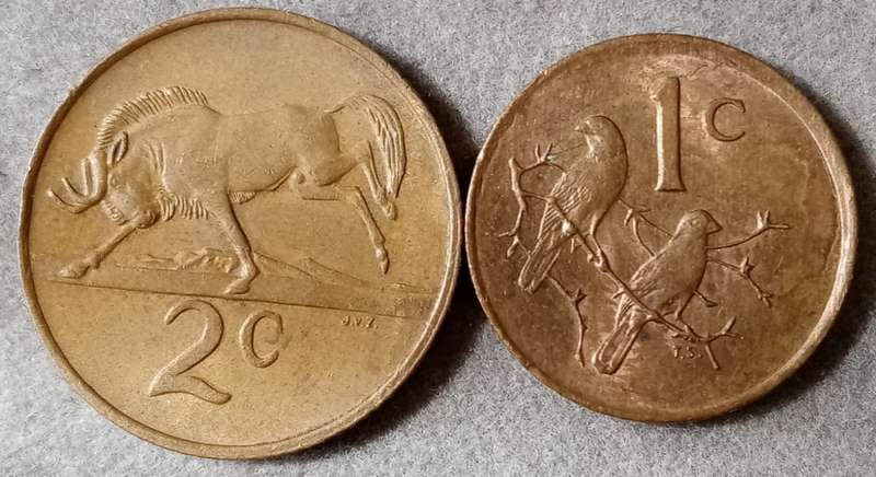 1987 Republic 2c and 1c set