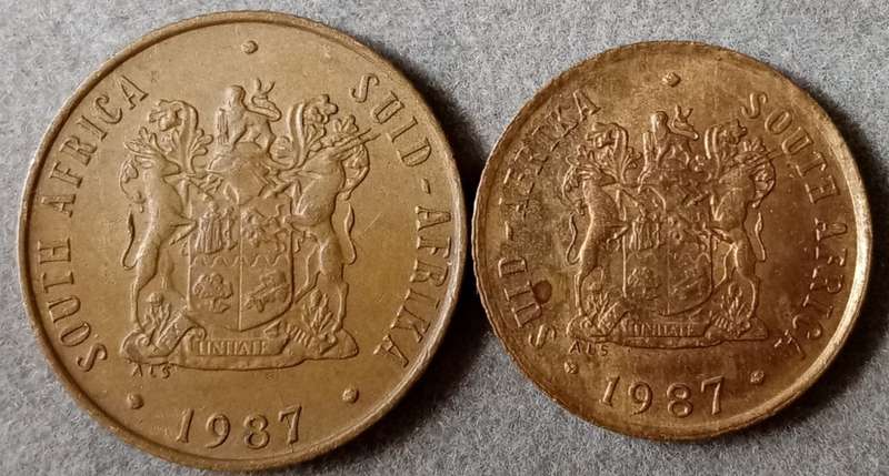 1987 Republic 2c and 1c set