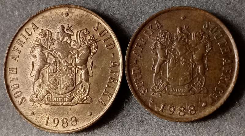 1988 Republic 2c and 1c set