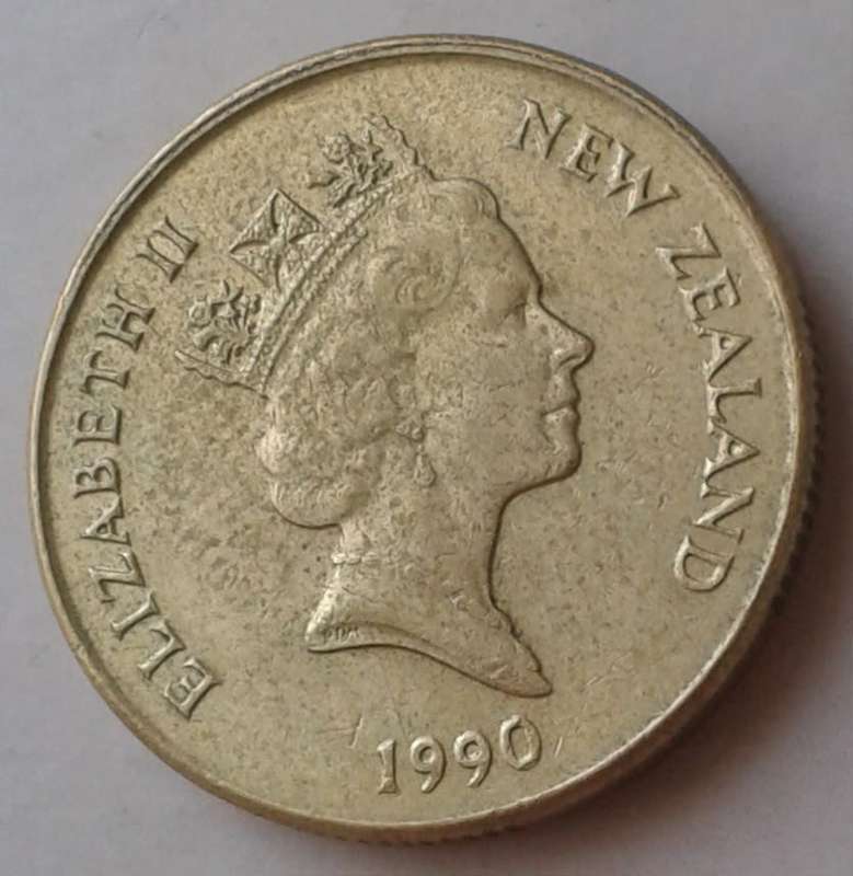 1990 New Zealand one and two dollars set