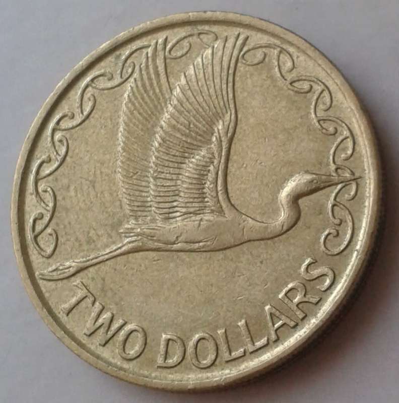 1990 New Zealand one and two dollars set