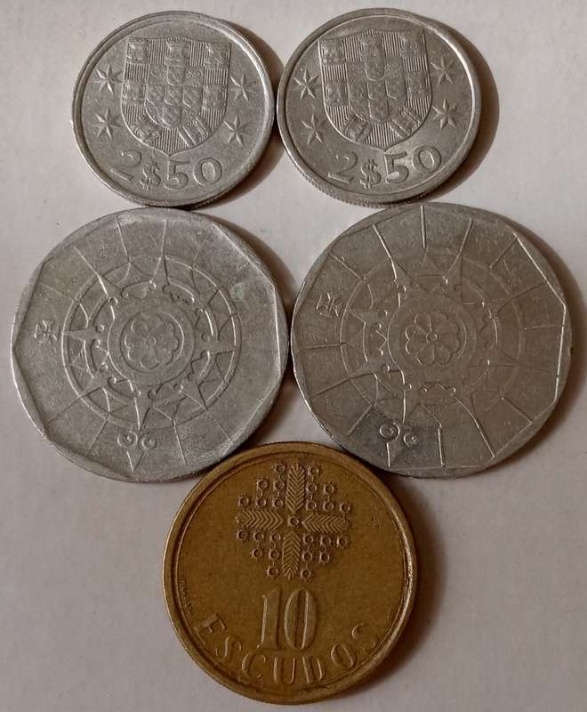 Lot of x5 Portugal coins