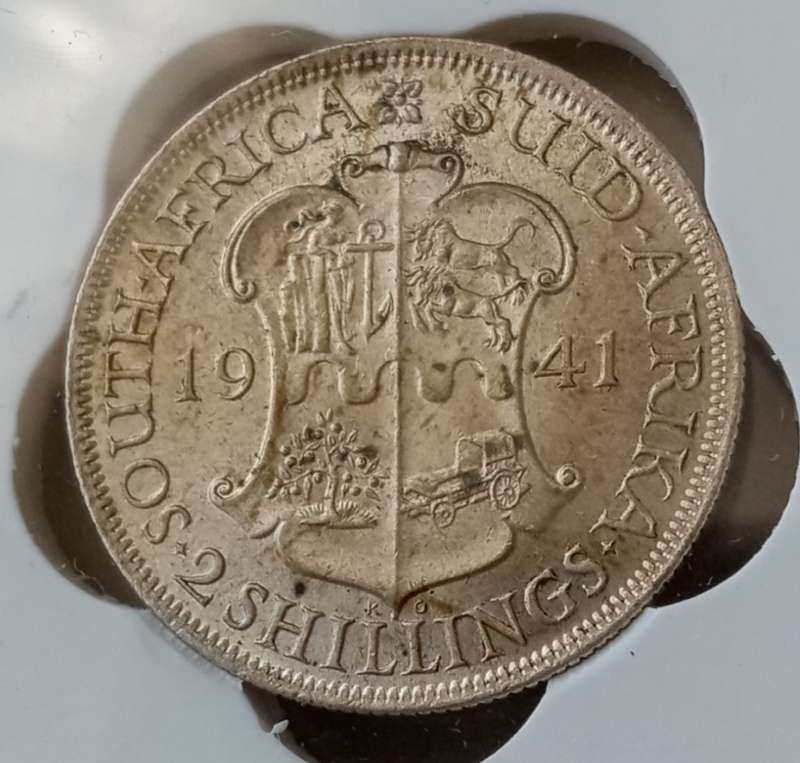 1941 Union silver 2 Shillings SANGS MS62