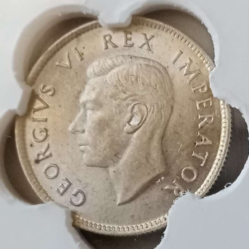 1941 Union silver 2 Shillings SANGS MS62