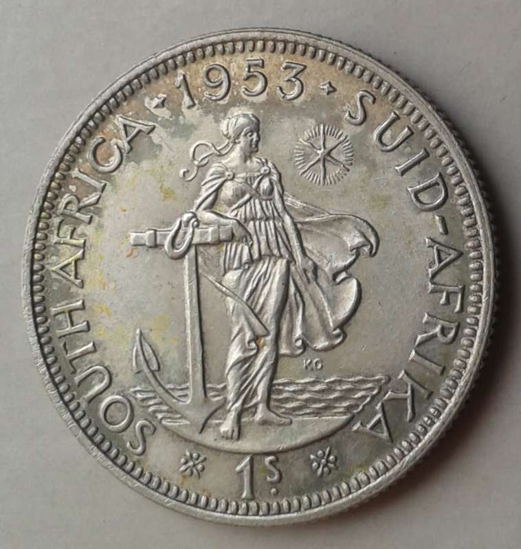 Nice 1953 union silver shilling
