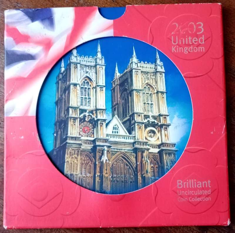 2003 Great Britain brilliant uncirculated 10 coin set in folder