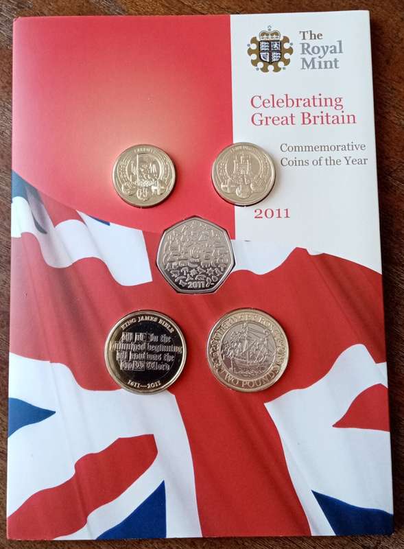 2011 Great Britain uncirculated commemorative 13 coin set in Royal Mint presentation pack