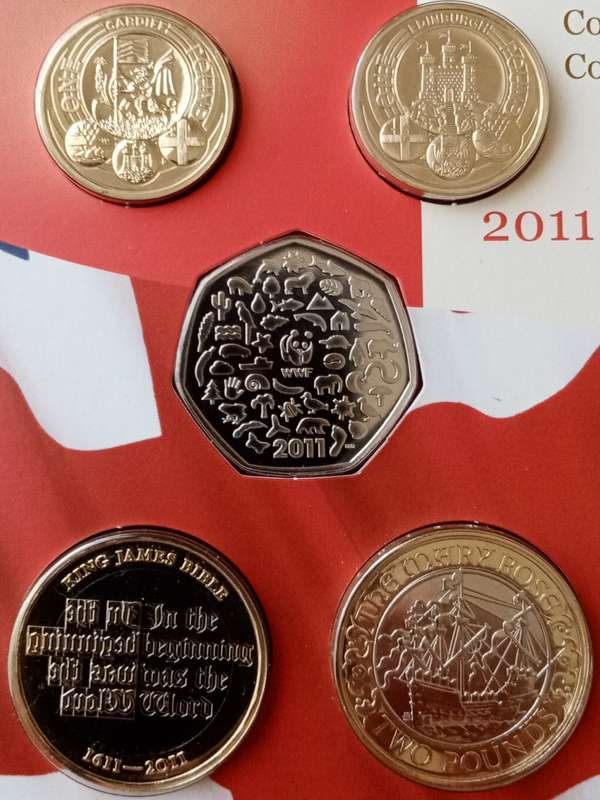 2011 Great Britain uncirculated commemorative 13 coin set in Royal Mint presentation pack