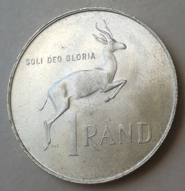 1967 English uncirculated silver R1 (H.F Verwoerd).