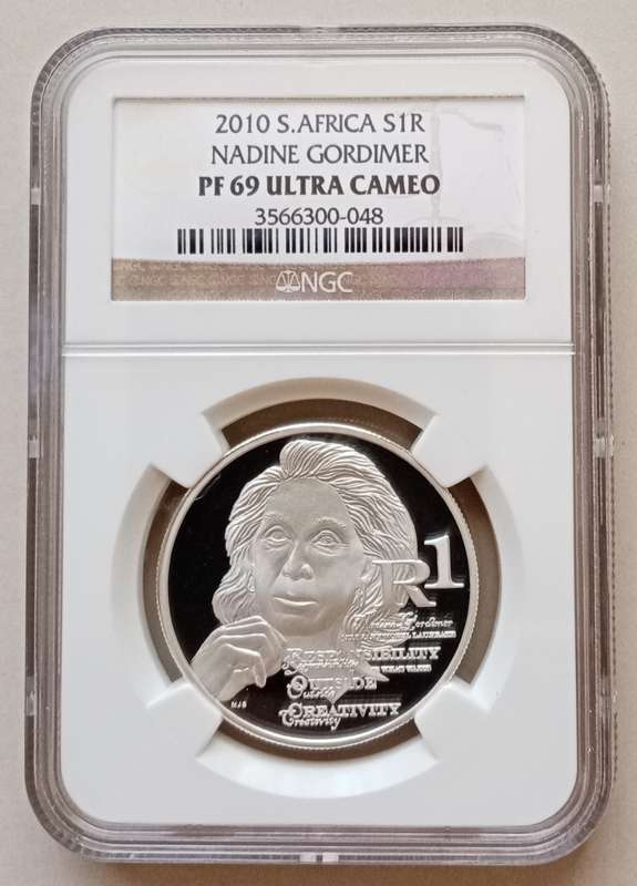 2010 Nadine Gordimer silver R1 NGC PF69 UC (second finest).