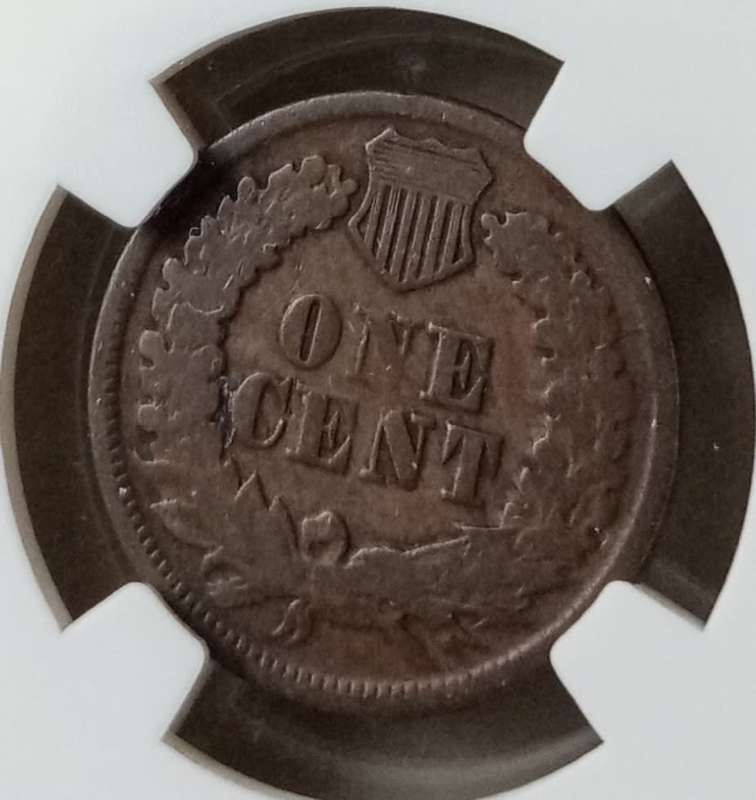 1864 USA Indian Head 1c NGC F12 BN