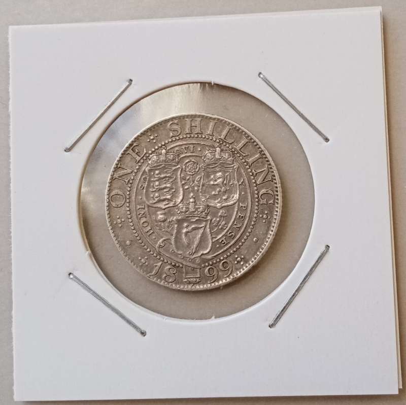 Nice 1899 British silver shilling