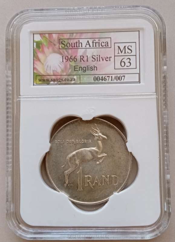 1966 Republic (English) silver R1 SANGS MS63
