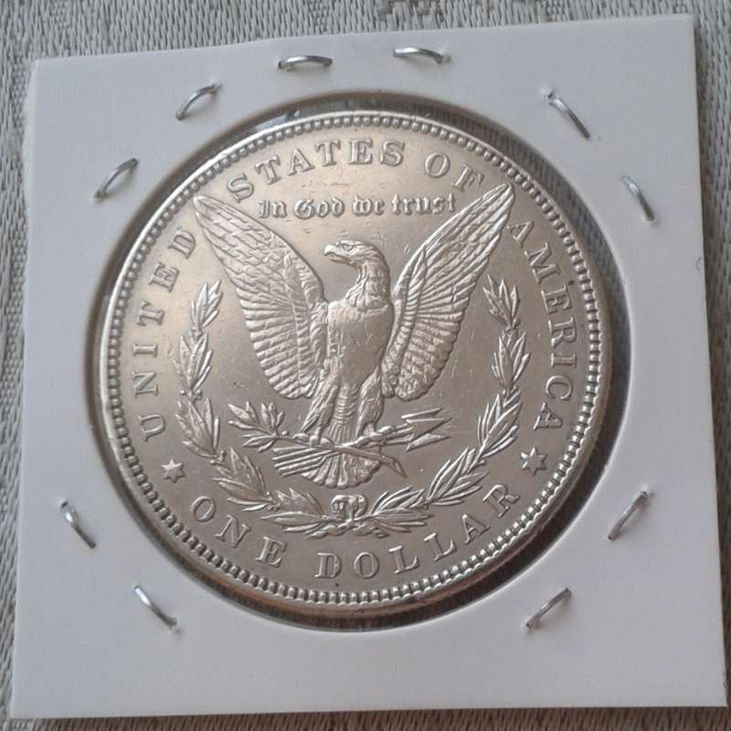 1896 USA silver Morgan dollar (Philadelphia Mint) with XF details