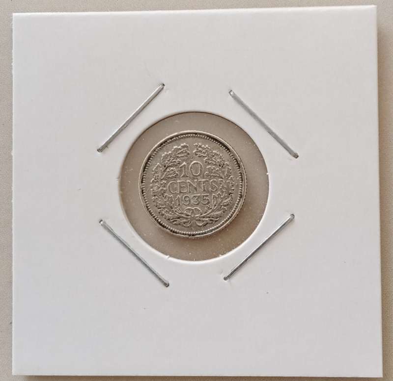 1935 Netherlands silver 10c