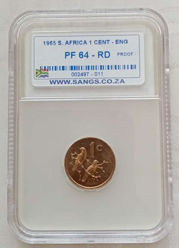 Nice 1965 English proof 1c SANGS PF64 RD