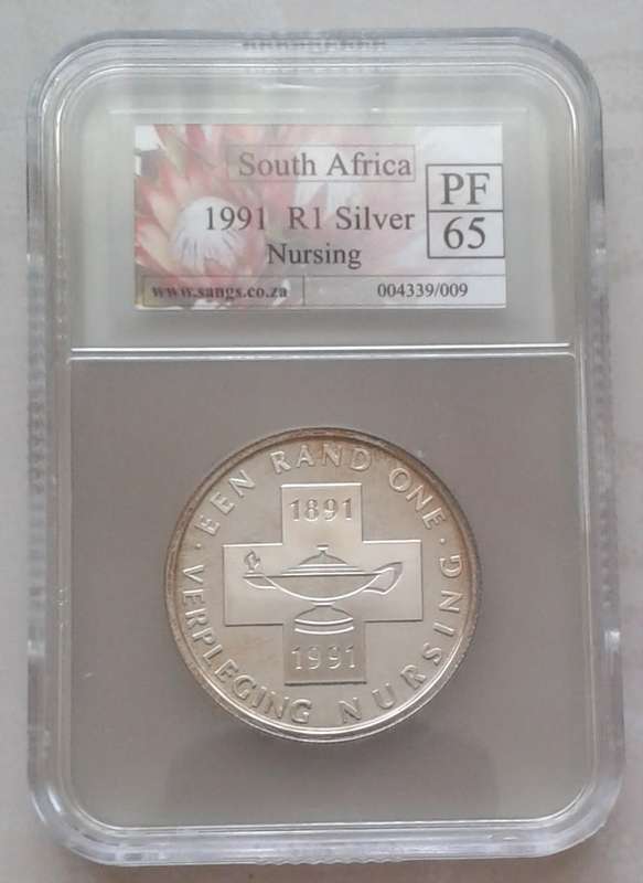 1991 Republic proof silver Nursing R1 SANGS PF65
