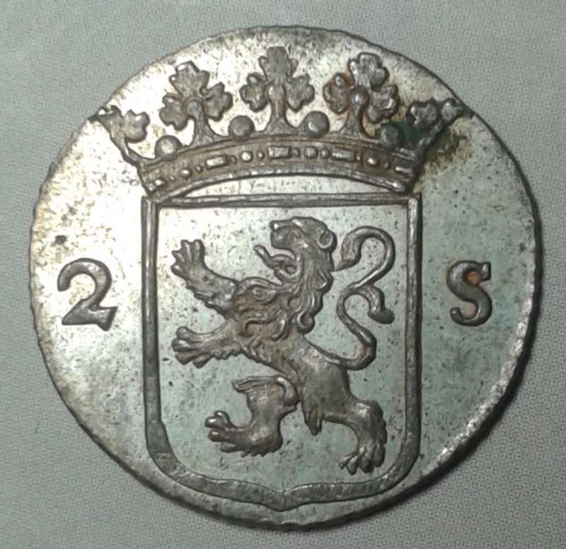 Higher grade 1794 Netherlands silver 2 Stuivers (Scarce)