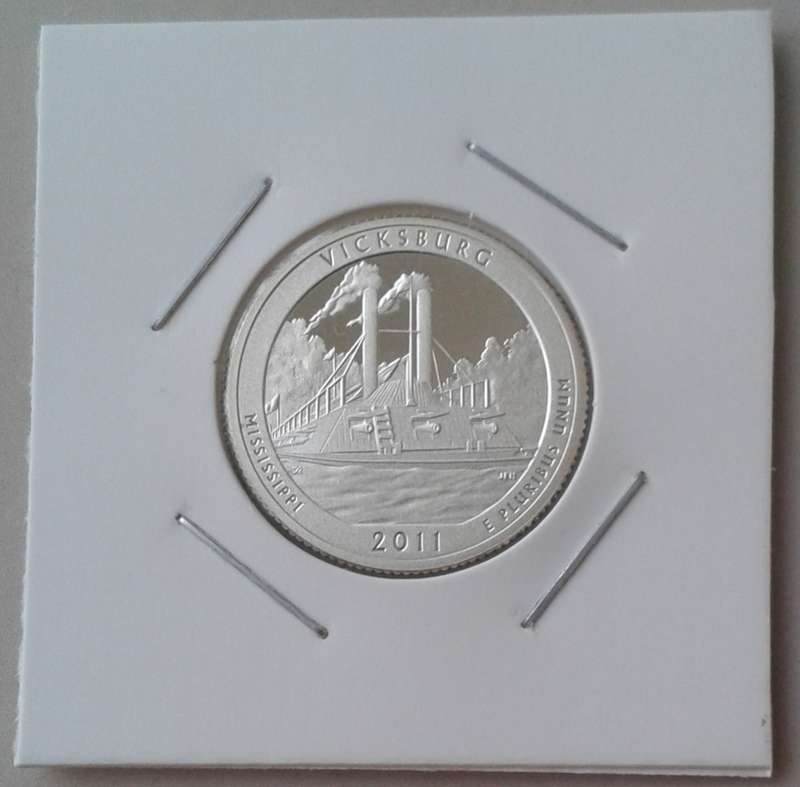 2011 S USA proof silver quarter (Mississippi) Vicksburg