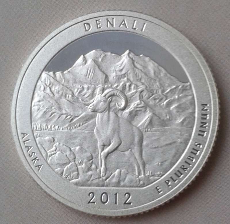 2012 S USA proof silver quarter (Alaska)