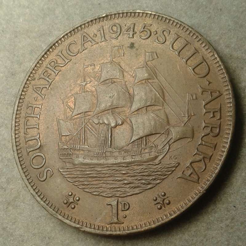High grade 1945 Union penny in AU+