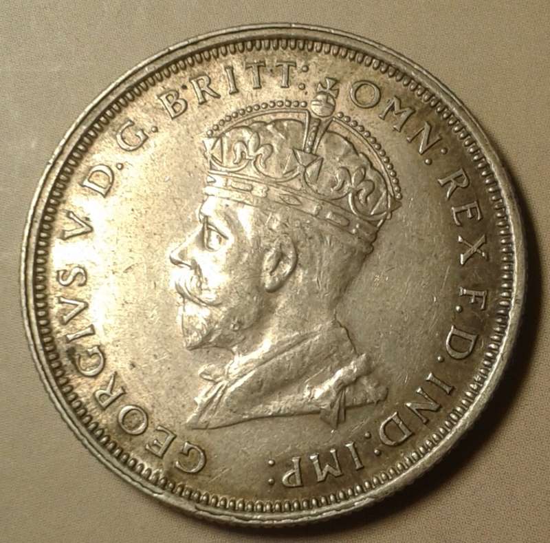 High grade 1927 Australia silver Florin in AU+