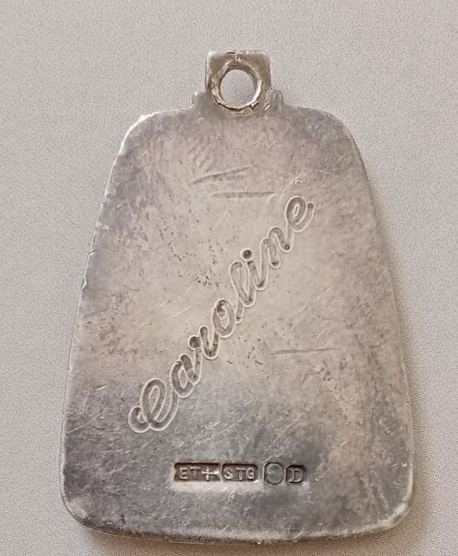 Vintage South African 1977 E.Tiessen silver St.Christopher pendant
