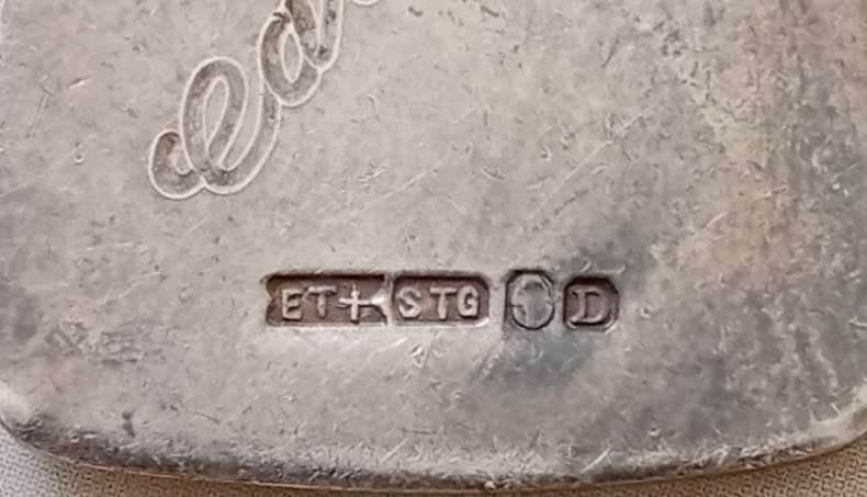 Vintage South African 1977 E.Tiessen silver St.Christopher pendant