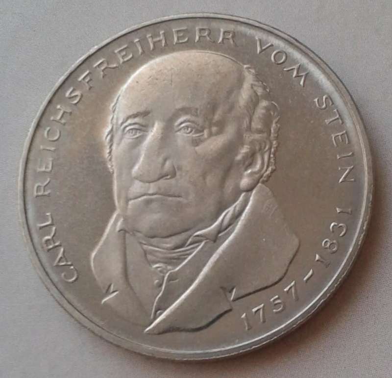 1981 German uncirculated 5 Mark with certificate