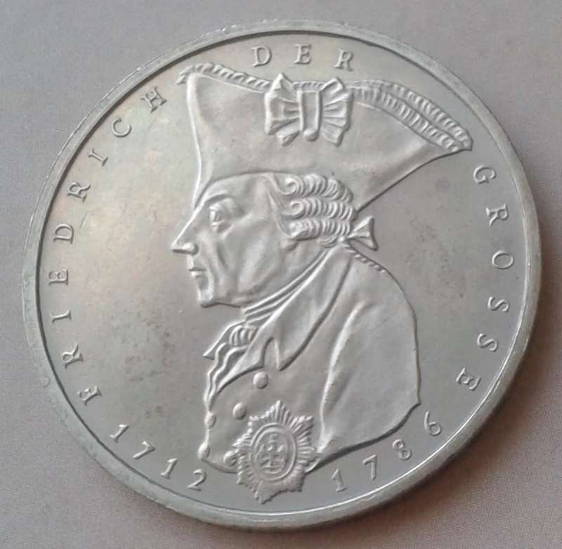 1986 German uncirculated 5 Mark with certificate
