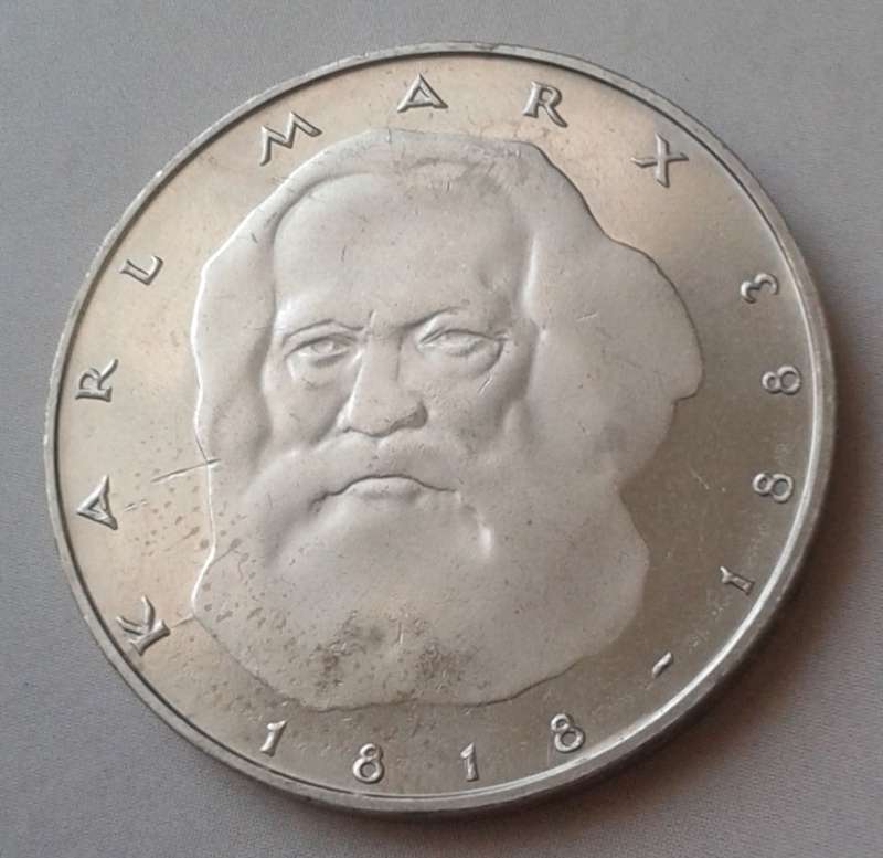 1983 German uncirculated 5 Mark with certificate
