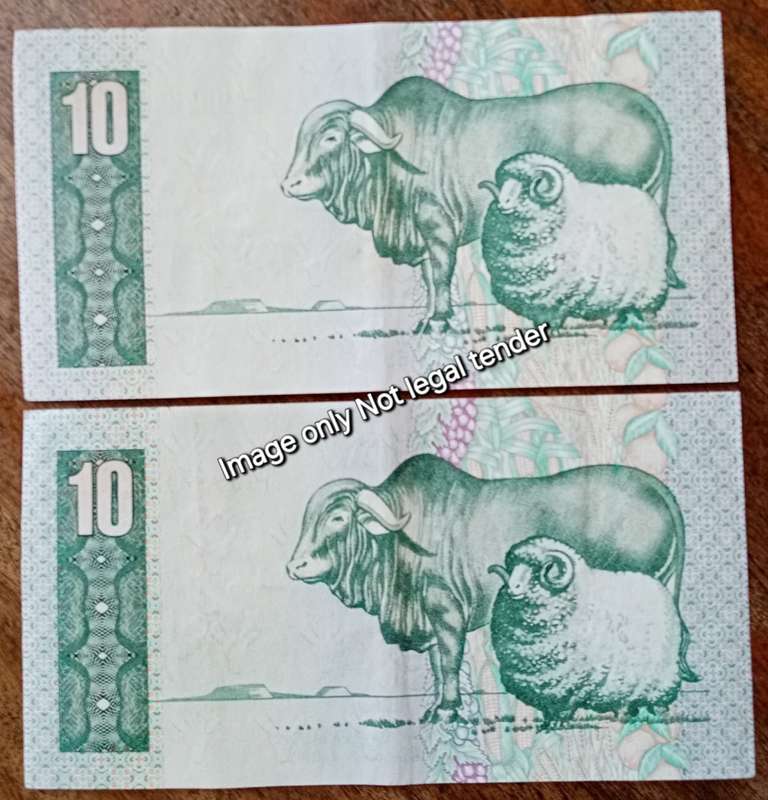 Decent 1978 T.W de Jongh R10 note