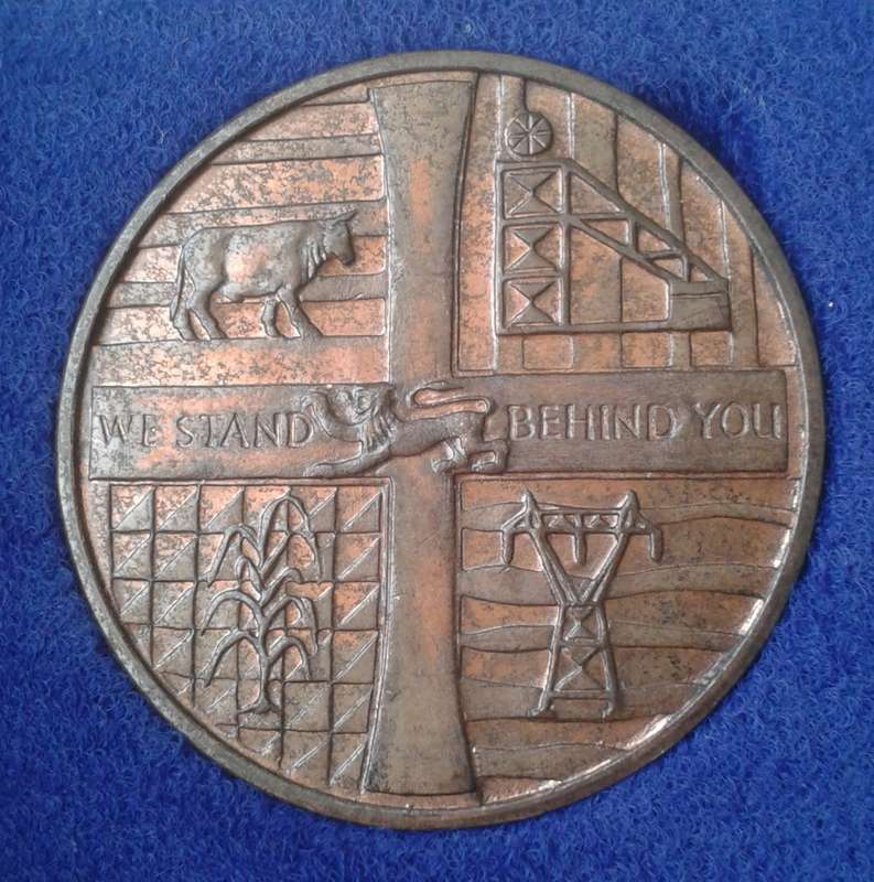 1965 Rhodesian Independence bronze medal in box