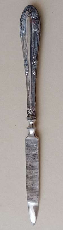 Vintage silver handled nail file