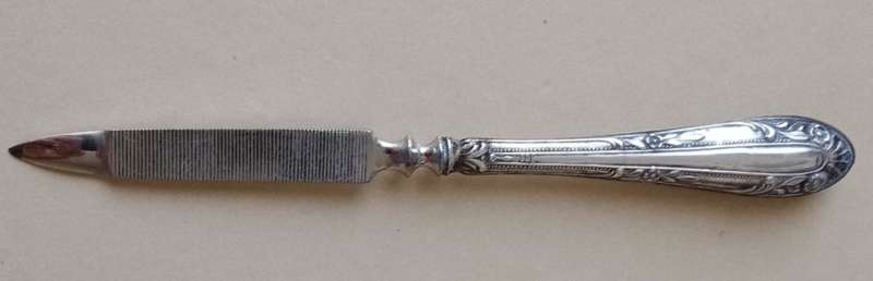 Vintage silver handled nail file