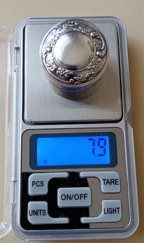 Vintage Art Nouveau silver pill box