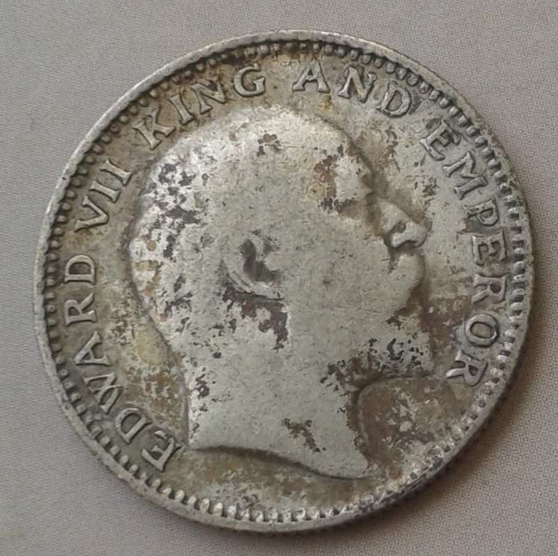 Nice 1907 (C) British-India silver half Rupee