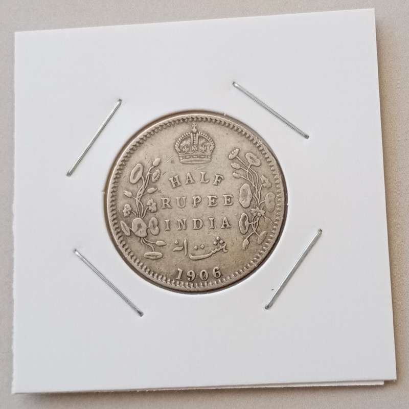 Nice 1906 (C) British-India silver half Rupee