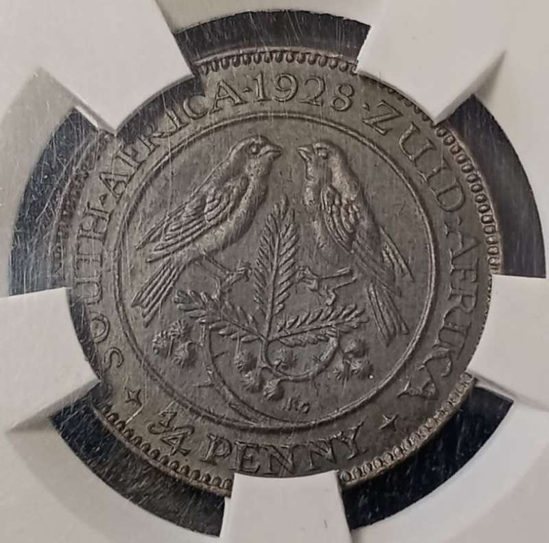 Scarcer 1928 Union 1/4 Penny SANGS MS63 BN (Broken Die)