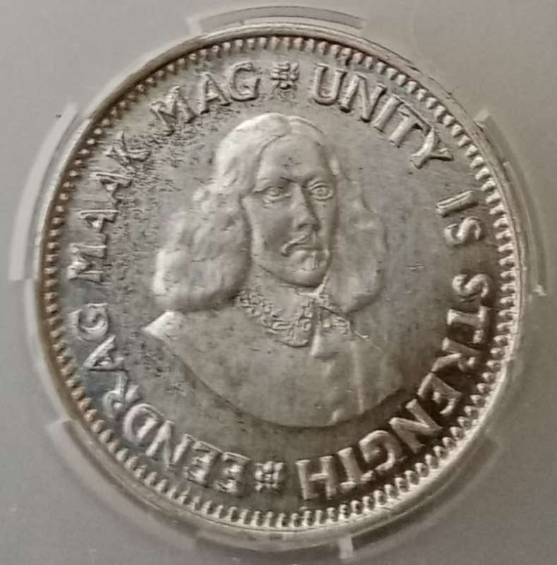 Scarcer 1963 silver 2 1/2c SANGS MS63 (Cracked Die)