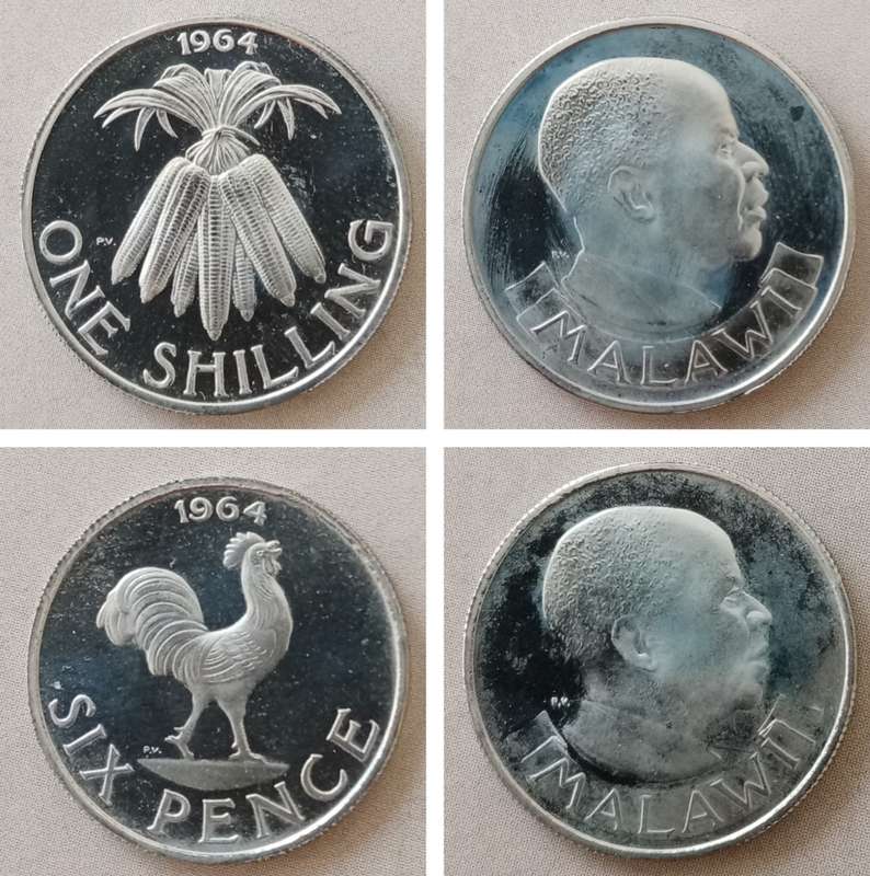 1964 Malawi proof set of 4 coins in original box (mintage: 10000)