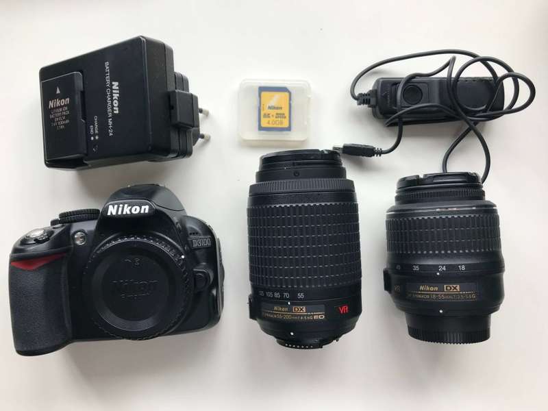 Nikon D3100 DSLR Camera Kit with 18-55mm and 55-200mm Lenses