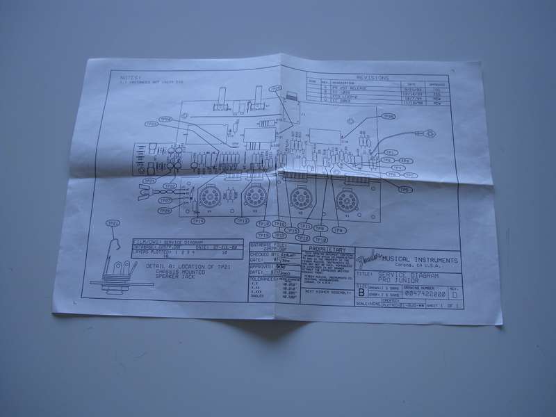 Fender Pro Jr Schematic and Service Diagram