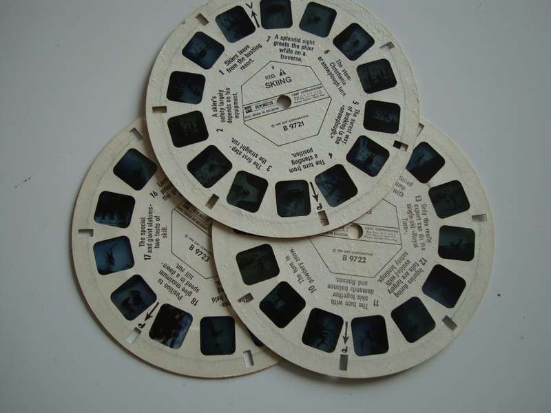 3 x Vintage View Master 3D Discs - Skiing