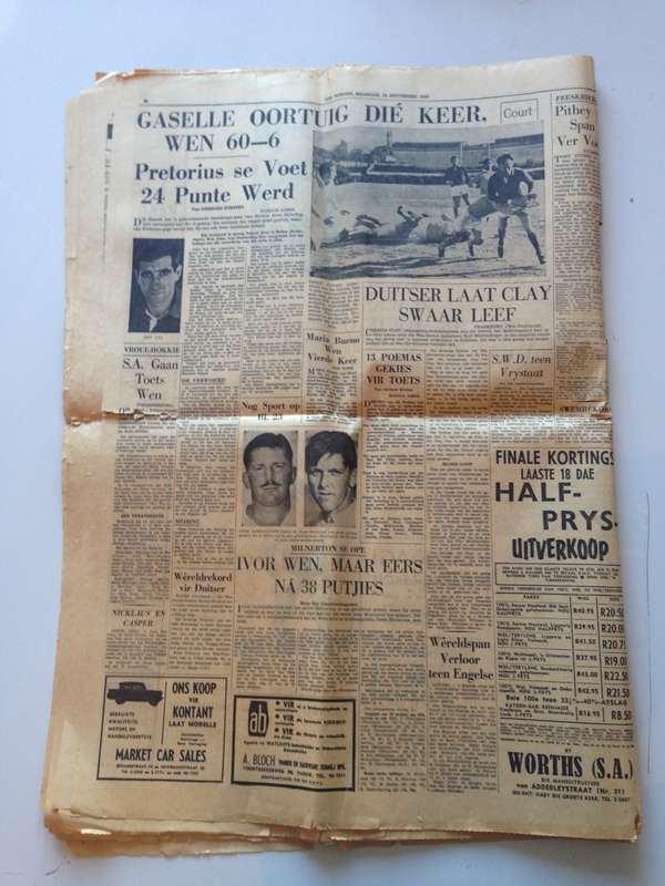 Die Burger - 12 & 13 September 1966 - Verwoerd funeral